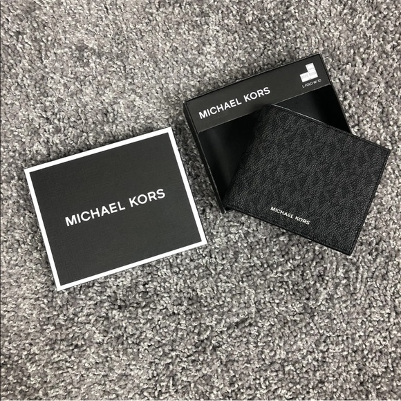 Michael Kors Jet Set L- Fold Card With ID Leather Mens L-Fold Card Wallet - Picture 1 of 8